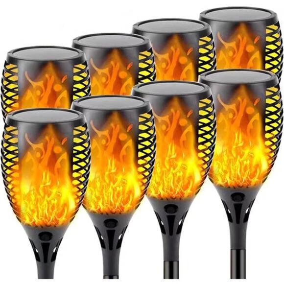 Solar Halloween Lights Outdoor(Super Larger Size & Upgraded Vivid Flame) - Picture 8 of 14